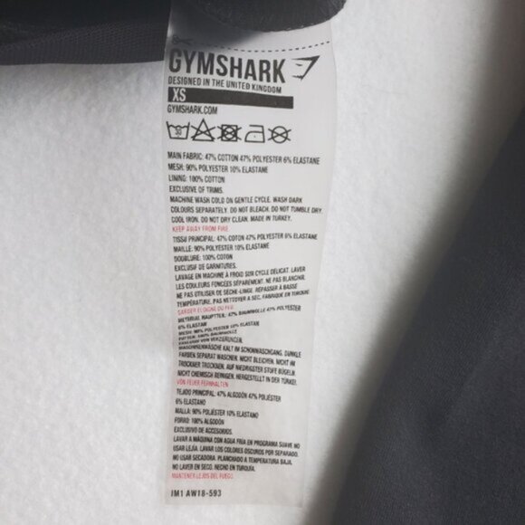 Gymshark X Whitney Simmons Black Cropped Hoodie Size XS - Picture 7 of 8